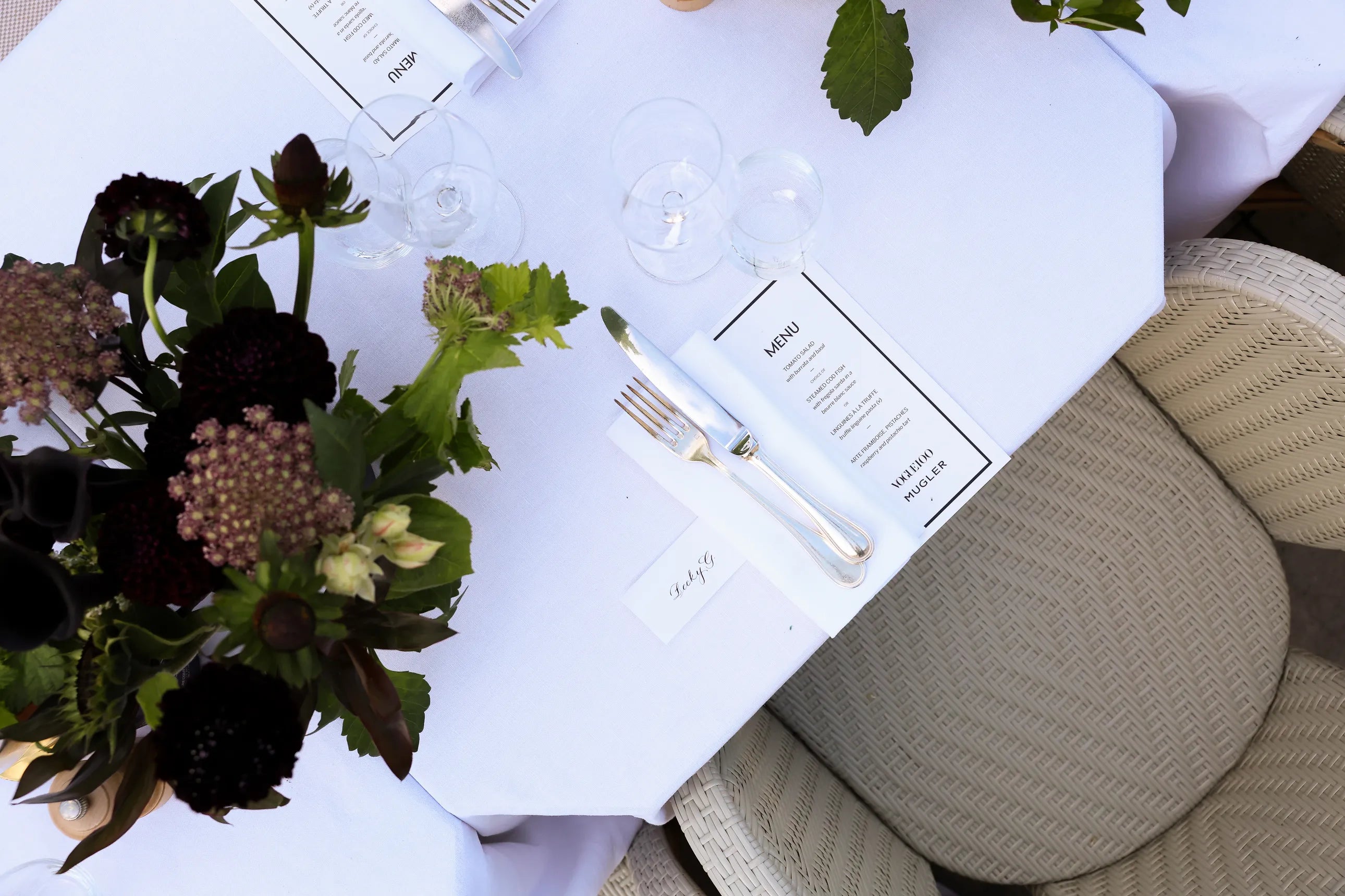Calligraphy for Vogue x Mugler Dinner, Vogue World Paris