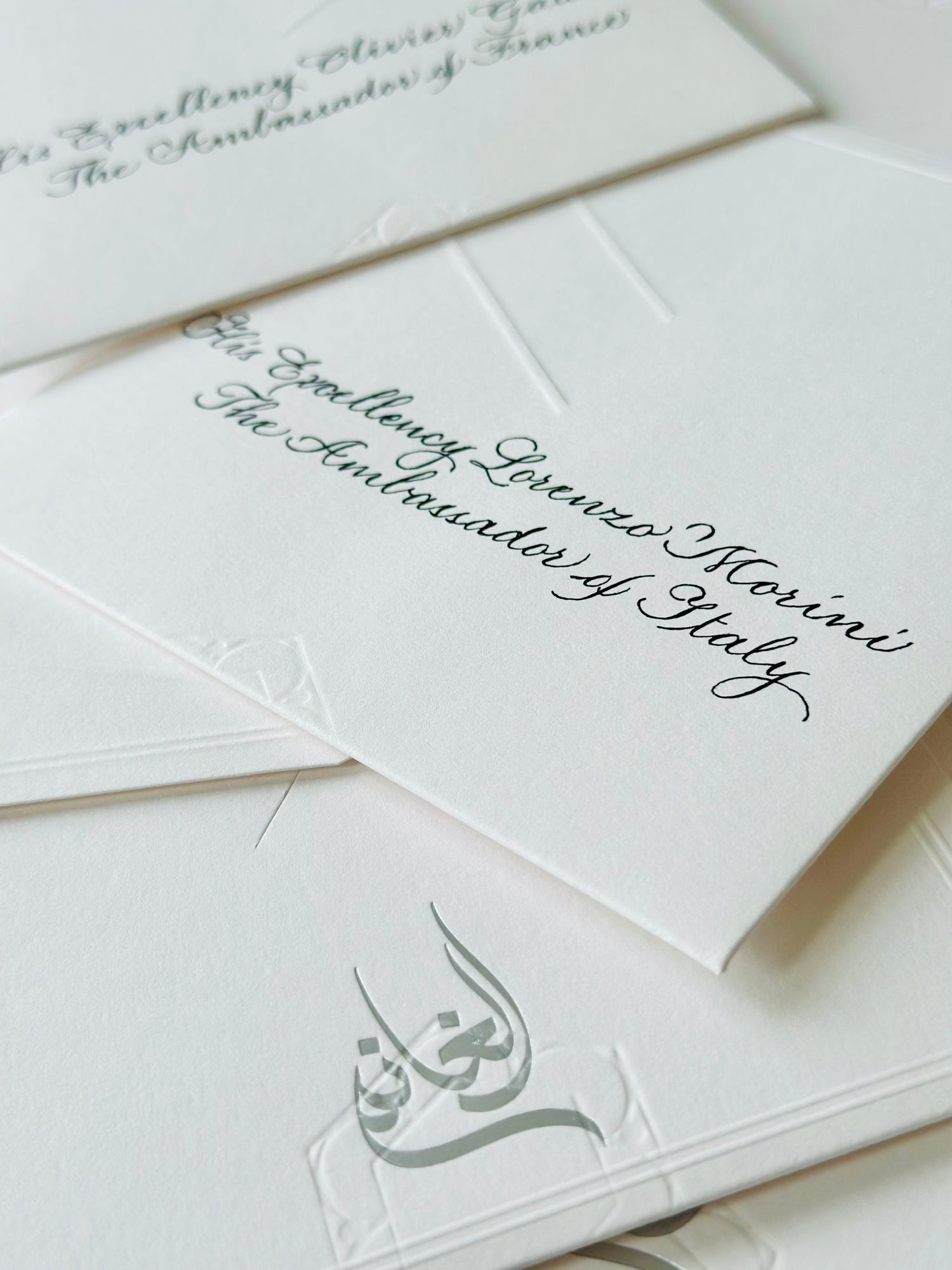 Calligraphy on envelope