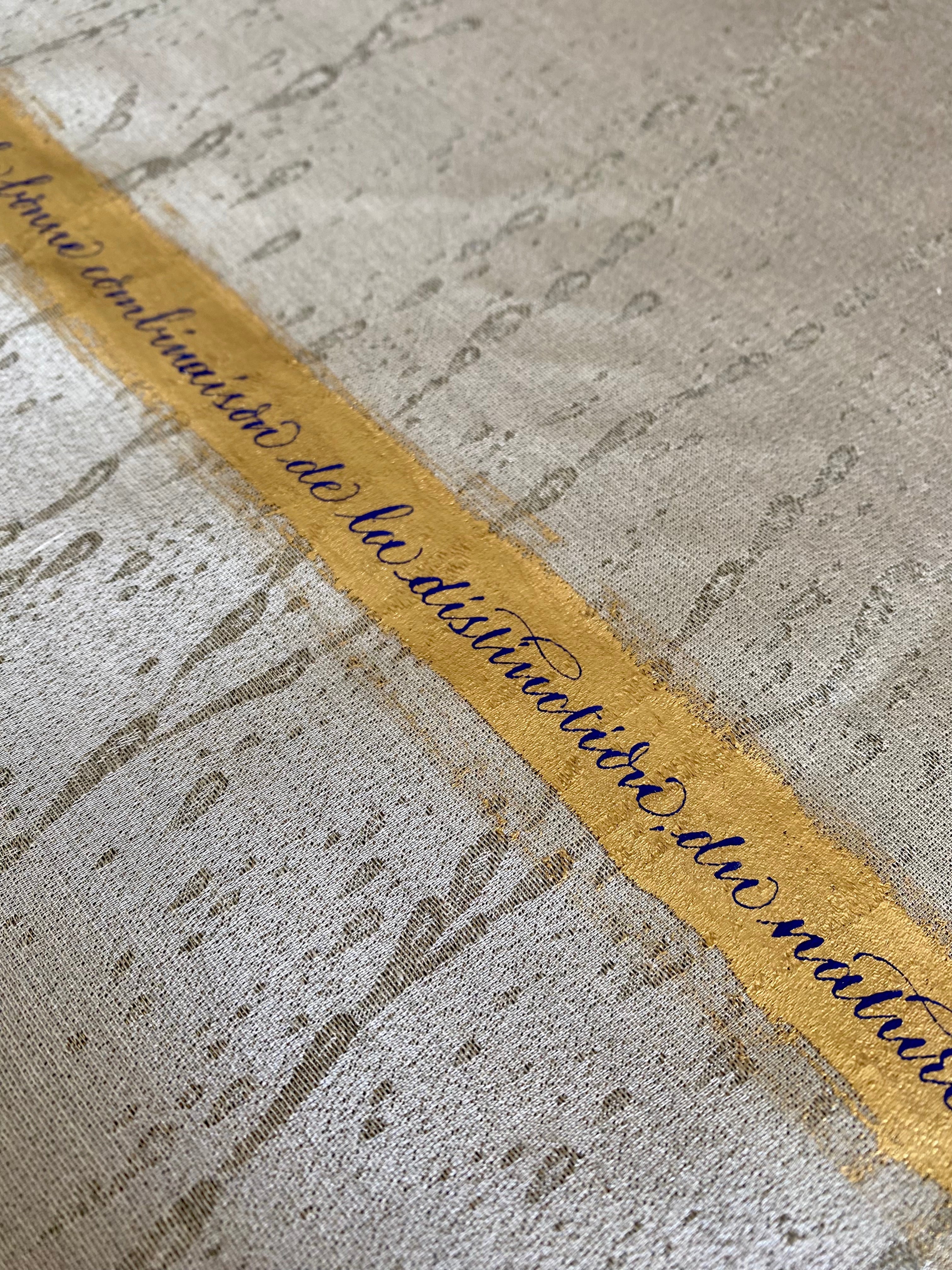 Calligraphy on silk for Ateliers Vermont, Paris